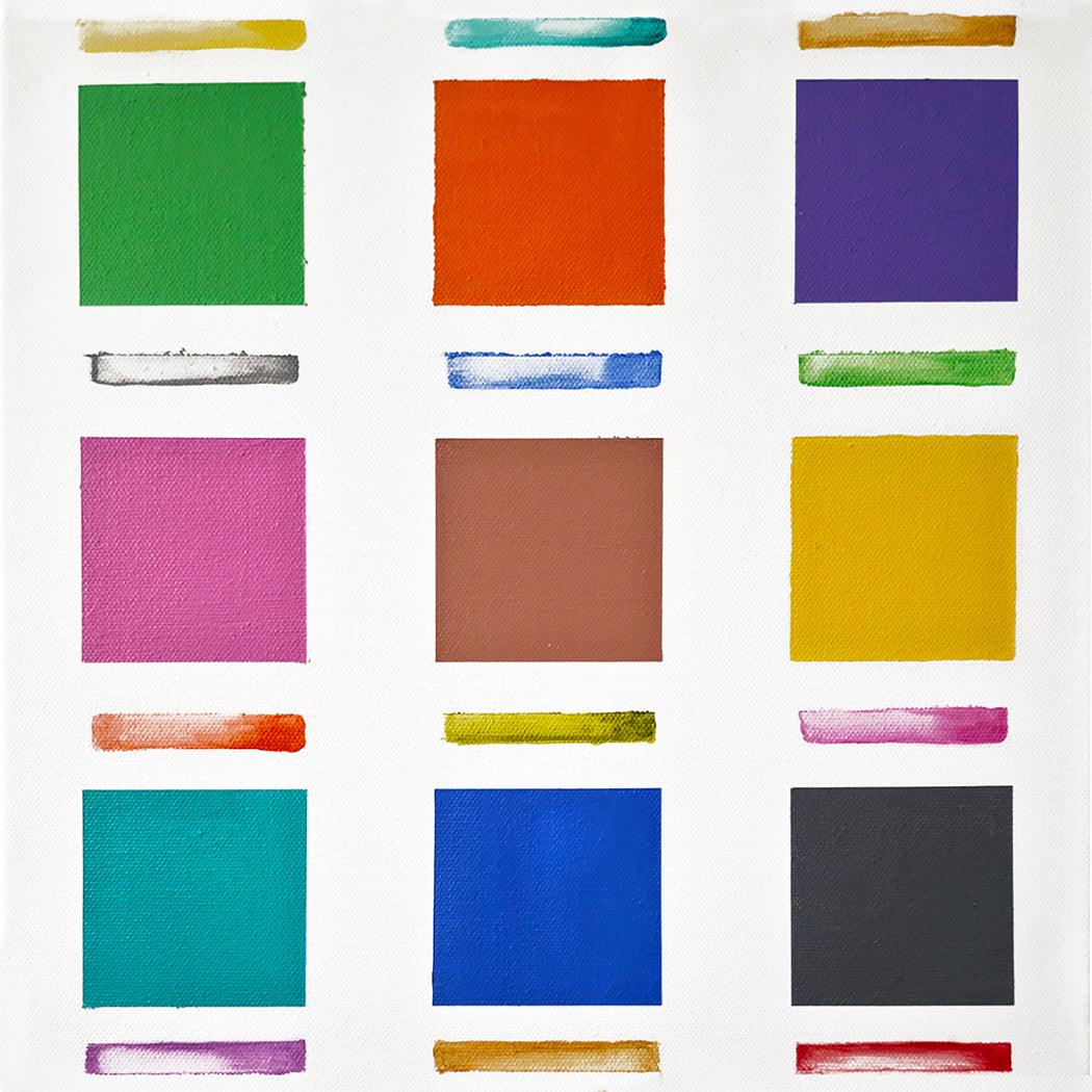 Color swatches arranged in a grid on a white background